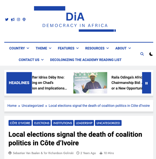 Local Elections Signal the Death of Coalition Politics in Côte d’Ivoire