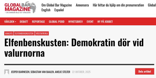 Elfenbenskusten: Demokratin dör vid valurnorna