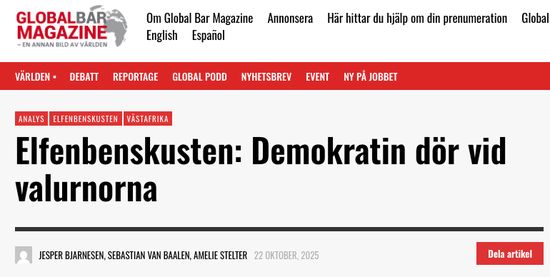 Elfenbenskusten: Demokratin dör vid valurnorna